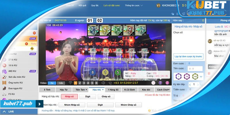 Tham gia chơi xổ số trực tuyến tại Kubet77 uy tín